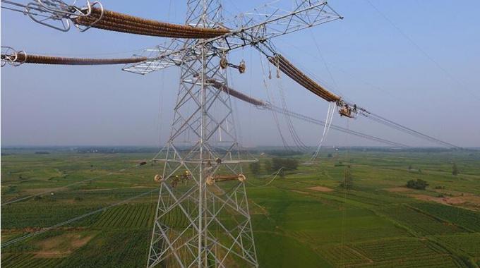 “西電東送”晉北至江蘇工程±800千伏特高壓直流輸電線路安徽段加緊建設