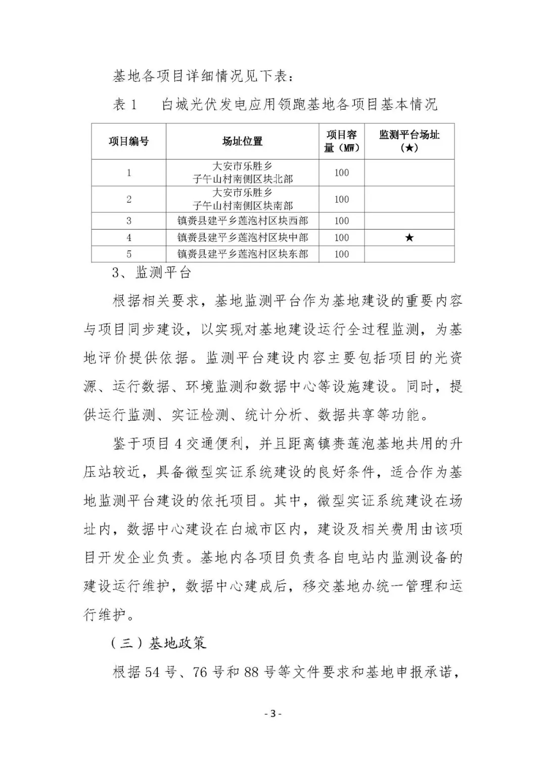 總計(jì)0.5GW 第三批首個(gè)光伏領(lǐng)跑者基地白城優(yōu)選方案公布