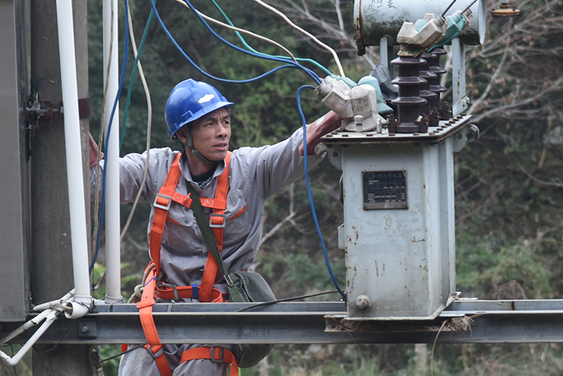 靈川供電線路專項整治確保新春用電