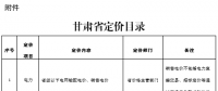 甘肅省定價目錄發布：涉及省級以下電網輸配電價、銷售電價