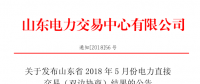 山東2018年5月份雙邊協(xié)商交易結(jié)果：交易電量4288850兆瓦時