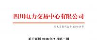 四川開展2018年7月第二周富余電量交易 電量總需求3.01億千瓦時