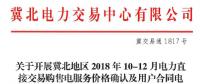 冀北開展10-12月電力直接交易購售電服務價格確認及用戶合同電量填報