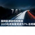 國網能源研究院預測2019年用電量增速為7% 總規模7.4萬億度左右